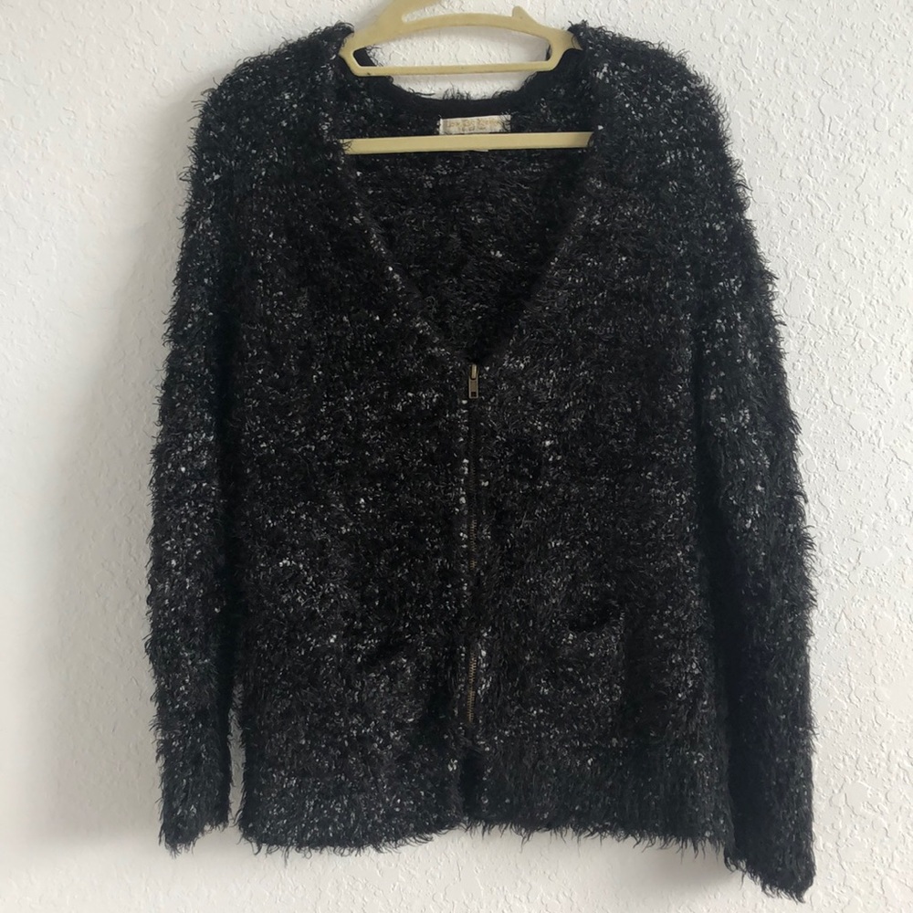 Love By Design Black Fuzzy Sweater